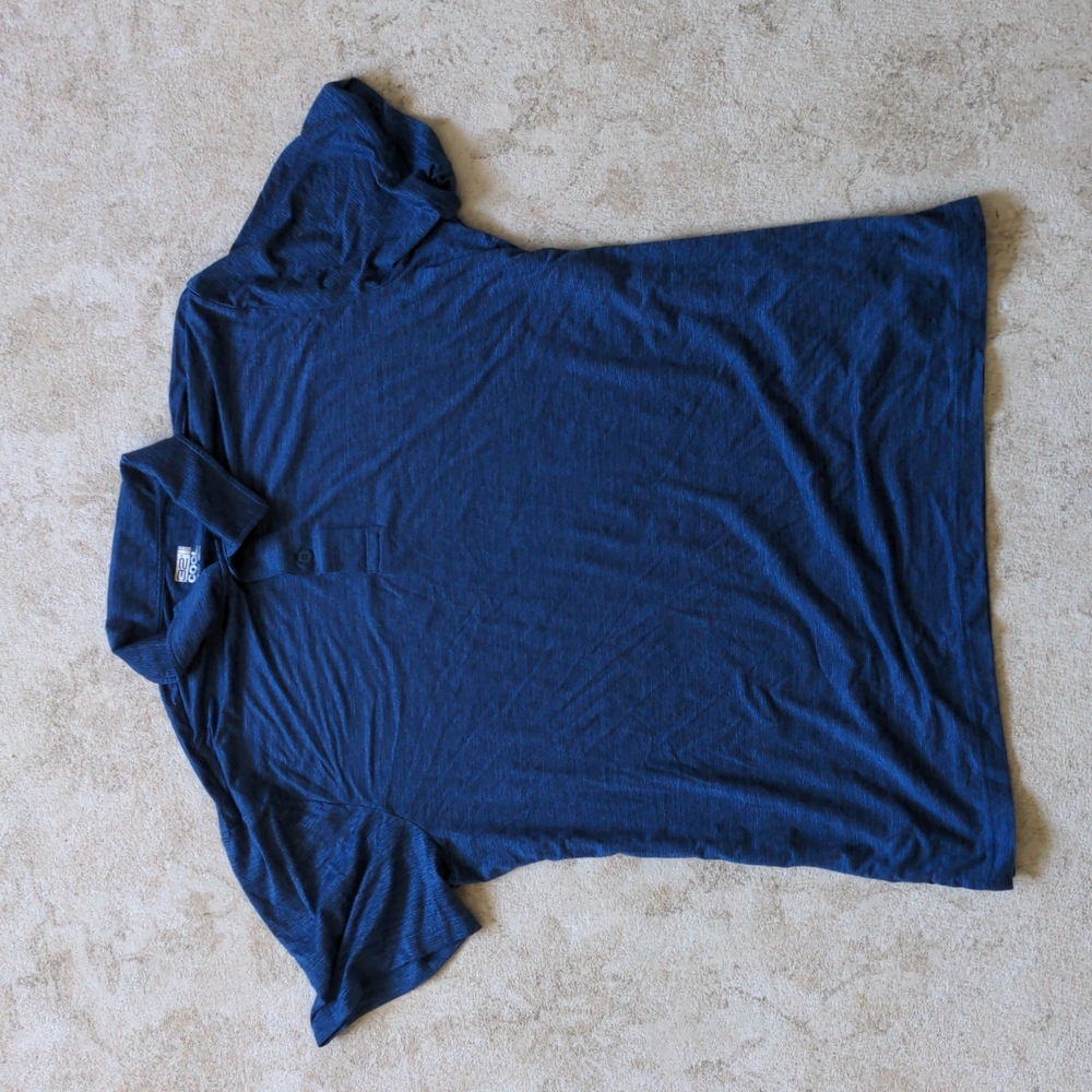 Blue Breathable Men's Polo